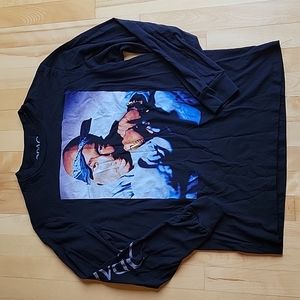 2Pac Tupac Shakur Black Long Sleeve T Shirt Large